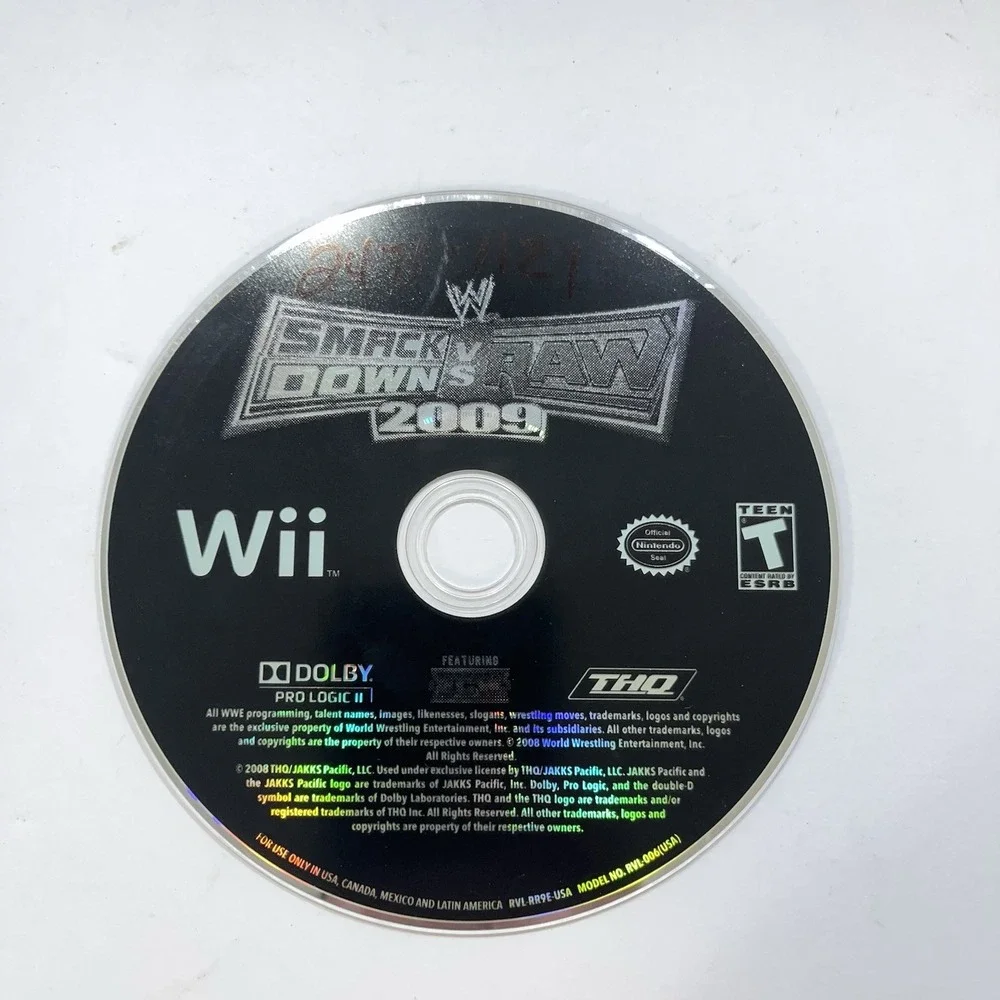 WWE Smackdown vs. Raw 2009 CIB W/ Manual - Tested - Wii